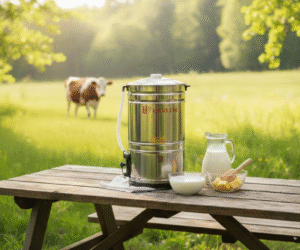 ЕЛЕКТРИЧЕСКА МЛЕКОБИЯЧКА Машина за биене на мляко и масло 40л