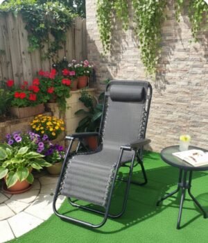 Сгъваем стол, шезлонг подходящ за Градина, Къмпинг и Плаж