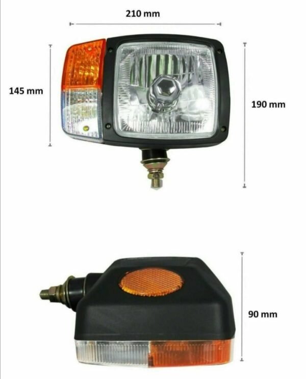 Кристални фарове с мигач габарит за трактор, багер, комбайни,мотокар