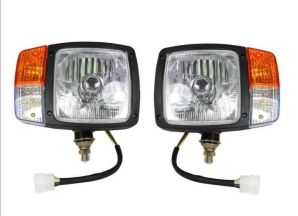 Кристални фарове с мигач габарит за трактор, багер, комбайни,мотокар