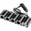Разклонител за запалка 4 порта за автомобили и камиони 2хUSB зарядно