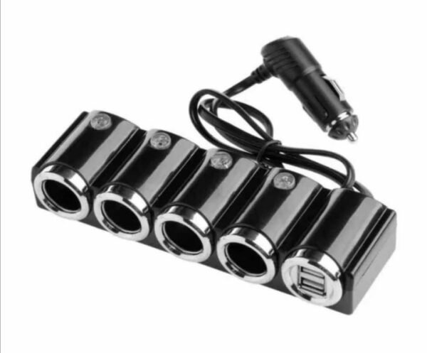 Разклонител за запалка 4 порта за автомобили и камиони 2хUSB зарядно