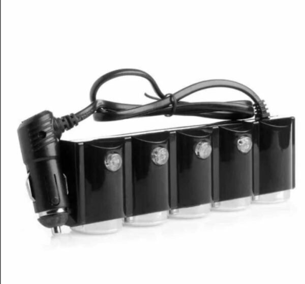 Разклонител за запалка 4 порта за автомобили и камиони 2хUSB зарядно