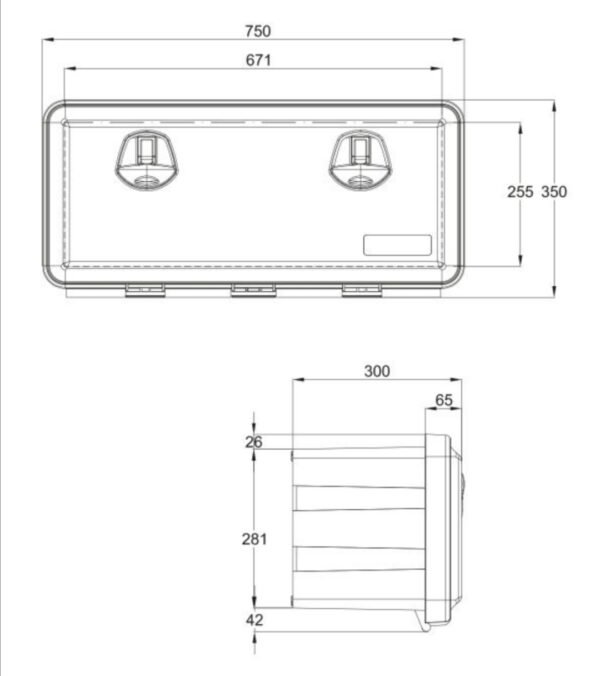 Кутия за инструменти, Сандък ДАКЕН 75,35,30