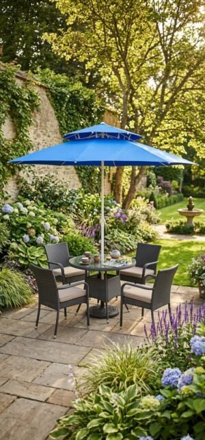 Плажен /Градински чадър с двоен таван против вятър