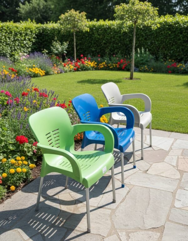 Градински стол с метални крачета