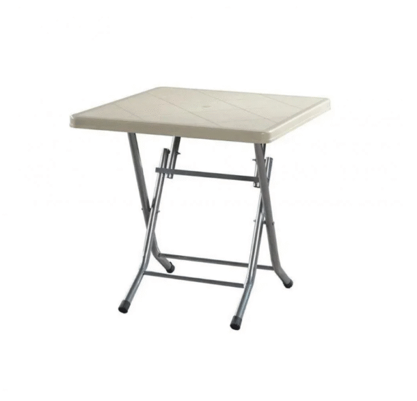 Сгъваема градинска маса с метални крака 80/80