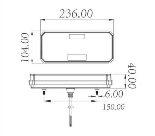 Стоп Диоден Лед неонова светлина с динамичен мигач 5 светлини 12-24V