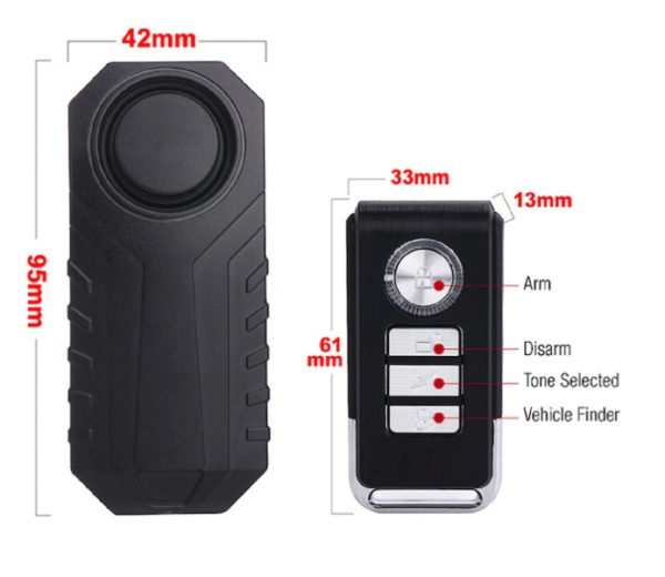 a2 Аларма против кражба за велосипеди с дистанционно управление, 113 dB, черна Арт.№: Т431