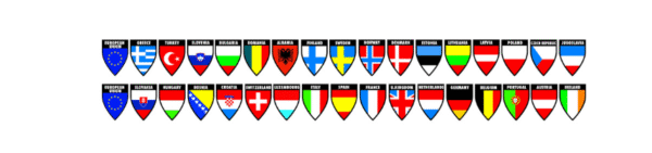 Двулицеви флагчета - 17 броя Арт.№: 98119