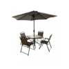Градински комплект маса + 4 стола и чадър - T193 Арт.№: T193