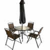Градински комплект маса + 4 стола и чадър - T193 Арт.№: T193