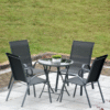 Градински комплект - маса с 4 стола от плат
