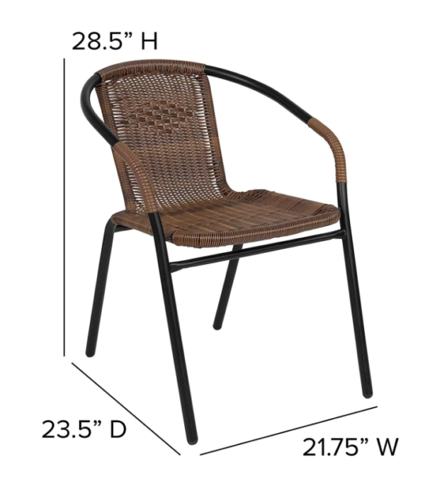 Градински комплект – маса с 2 стола цвят кафяв Арт.№: T192