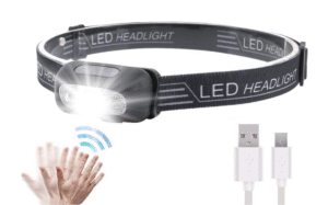 Мощен, акумулаторен, USB челник/челно фенерче със сензор Арт.№: T384