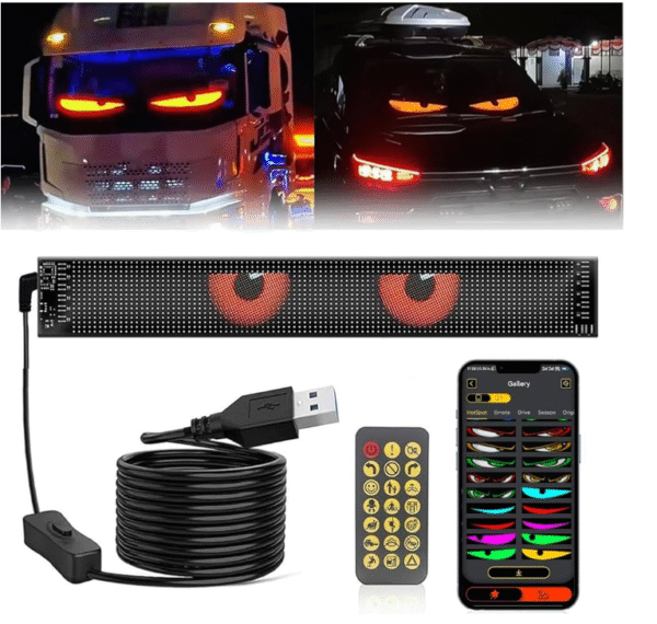 Светещи LED очи за предно стъкло, дяволски очи Devil Eyes 60/12см Арт.№: 38666