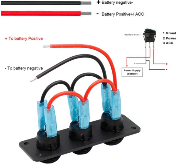 pan1 Панел за вграждане - водоустойчив 3 бутона Арт.№: NA591