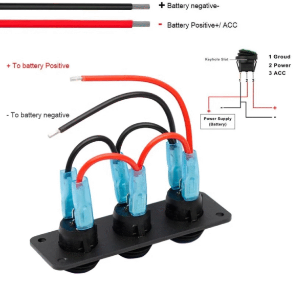pan3 Панел за вграждане - водоустойчив 3 бутона Арт.№: NA591