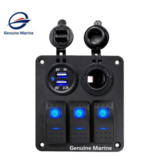 Панел за вграждане с 3 бутона + 2 USB + Запалка Арт.№: NA584