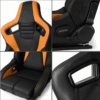 Спортни седалки за МПС - 1095 черно/жълто