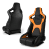 Спортни седалки за МПС - 1095 черно/жълто