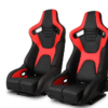 se8 Спортни седалки за МПС - 1095 черно/червено