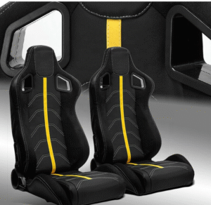 Спортни седалки тип рекаро - жълти Арт.№: 183195