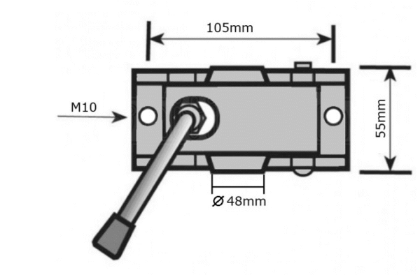 Скоба за опорно колело 13,5x6,5x14 Арт.№: T121