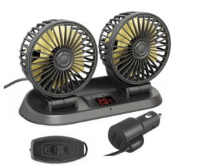 vent1 Вентилатор Двоен С Термометър 12-24V