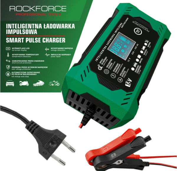 zar6 Зарядно устройство за акумулатор 6А , 12V , 2AH-100AH , ROCKFORCE Арт.№: RF100AH