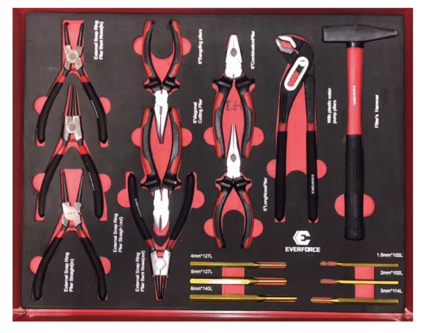 Количка с инструменти, шкаф за инструменти с 7 пълни чекмеджета EverForce