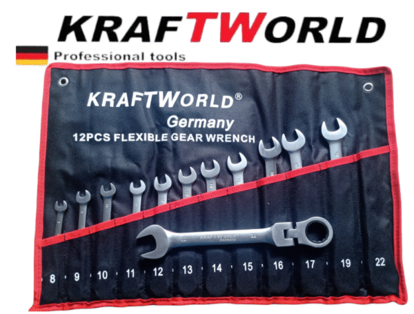d` Звездогаечни тресчотни ключове 8–22 мм KrafTWelle с чупещо рамо