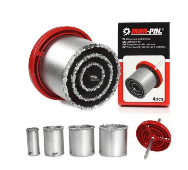 Диамантени боркорони 4бр в комплект Mar-Pol