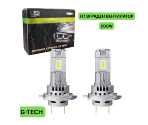 Диодни крушки H7 200W с вграден вентилатор