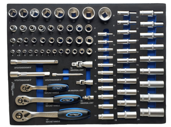 e1 Количка с инструменти 7 чекмеджета метален плот KrafTWelle