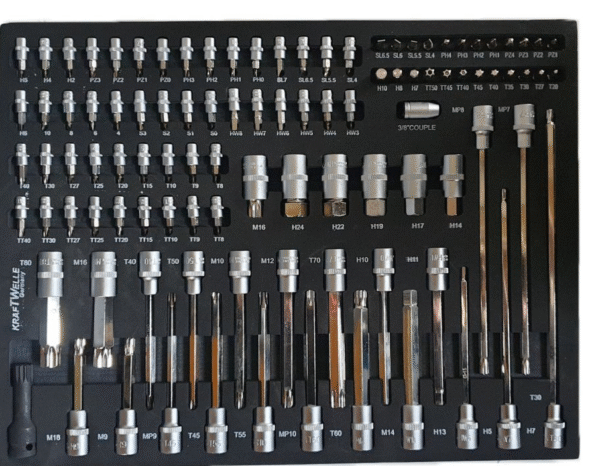 e6 Количка с инструменти 7 чекмеджета метален плот KrafTWelle