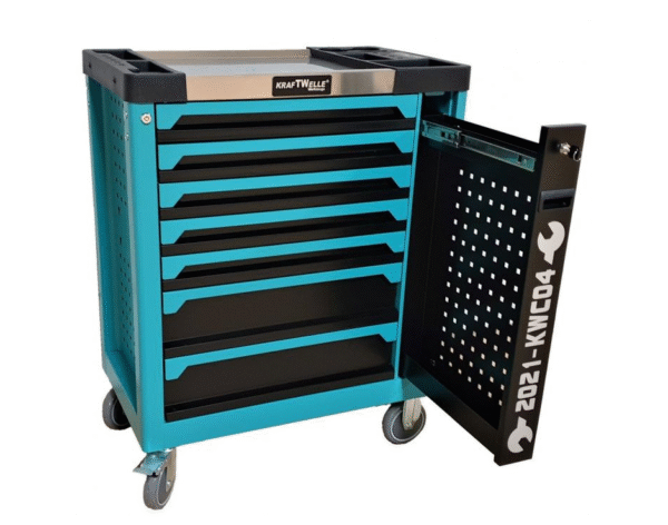 e7 Количка с инструменти 7 чекмеджета метален плот KrafTWelle