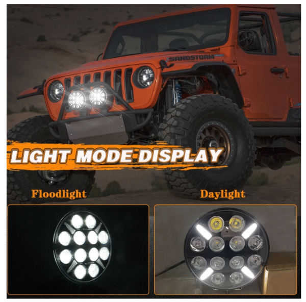 LED Халоген 9 инча Ø 218 мм / Работна лампа с дневна светлина 12 / 24V - NA550