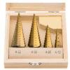 Комплект конусовидни свредла в дървена кутия Mar-Pol