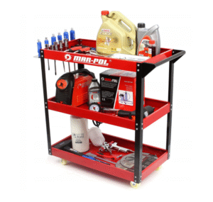 Количка за инструменти с 3 рафта и поставка за отвертки