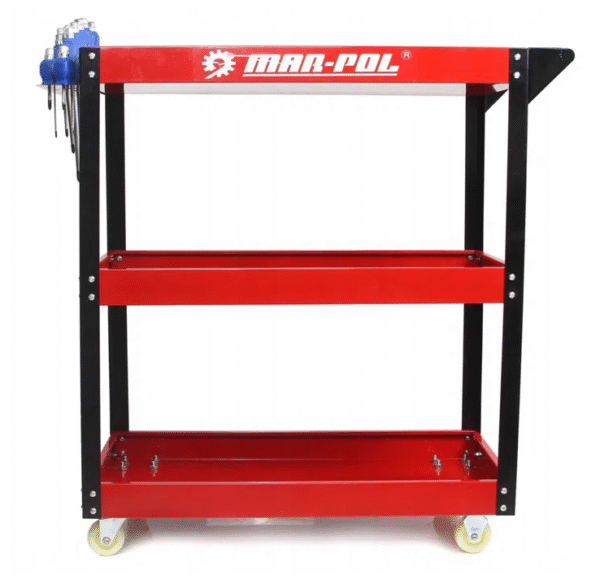 Количка за инструменти с 3 рафта и поставка за отвертки