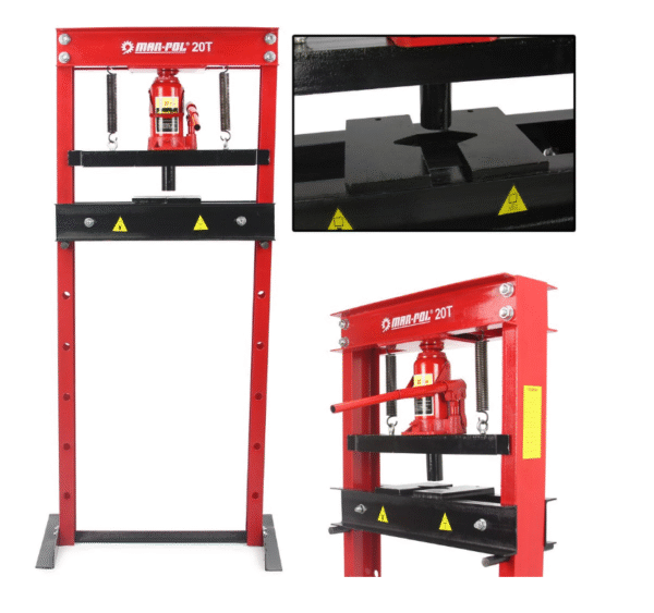 ХИДРАВЛИЧНА ПРЕСА 20 ТОНА С БУТИЛКОВ КРИК 300 – 950 ММ MAR-POL Арт.№: MP20T