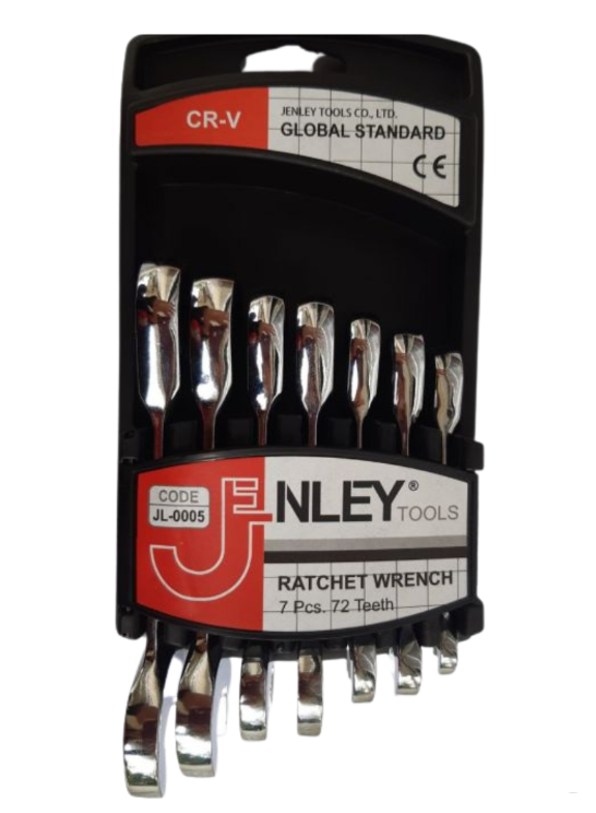 Ключове с тресчотка къси 8-19мм к-т 7бр