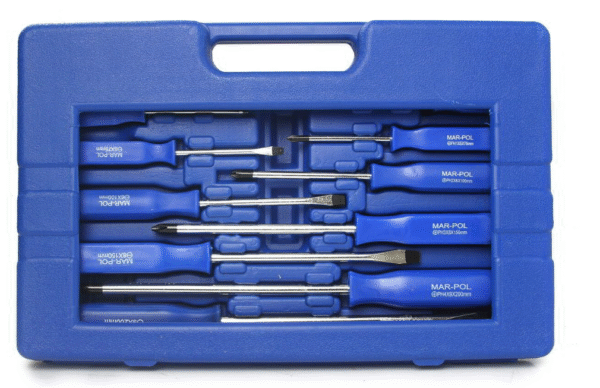 ku5 КОМПЛЕКТ УДАРНИ ОТВЕРТКИ 12 ЧАСТИ MAR POL – ПРОФЕСИОНАЛНИ