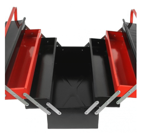 kufa2 Куфар за инструменти, метален, с 4 нива, тип акордеон, MAR-POL