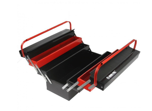 kufa4 Куфар за инструменти, метален, с 4 нива, тип акордеон, MAR-POL