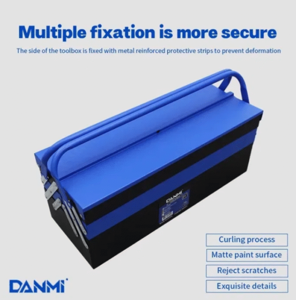 58 см Метална кутия за инструменти 3 реда / Метален Куфар за Инструменти