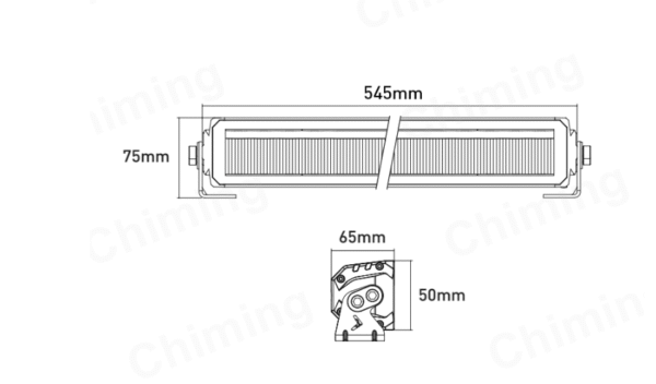 LED бар 55см комбиниран с жълт и бял габарит - T235