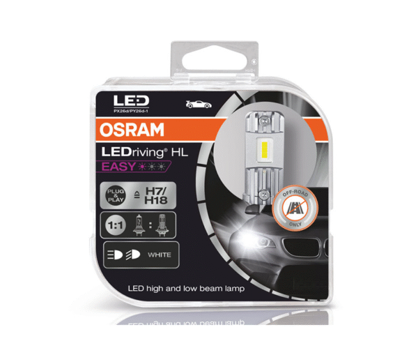 ld7 Комплект 2 броя LED крушки Osram Easy H7/H18 12V, 16W, 6500K, 1400lm