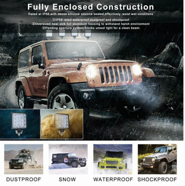 10 БР. ДИОДЕН ХАЛОГЕН 16 ДИОДА 48W